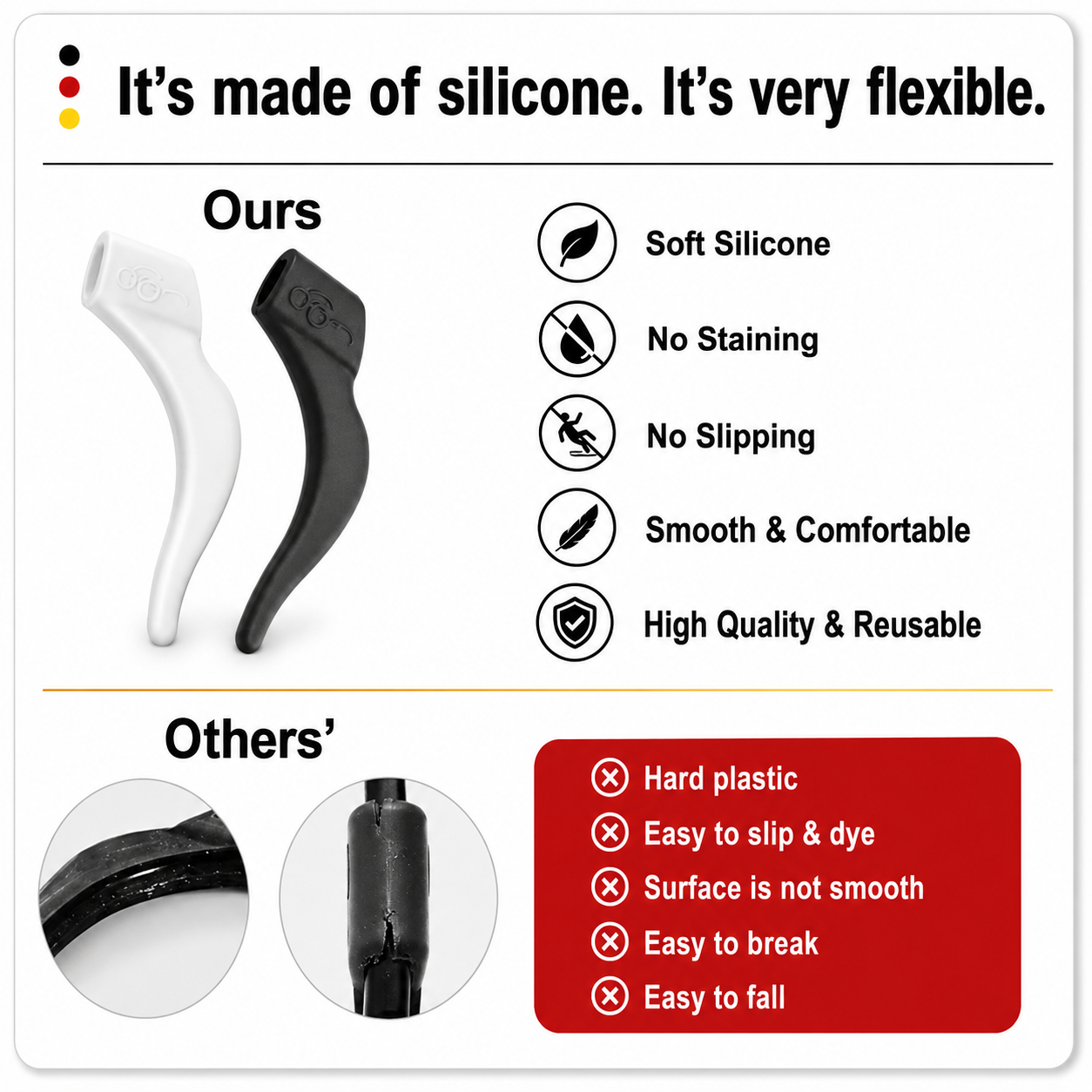 PrimeLuxe™ Anti-Slip Glasses Ear Hooks