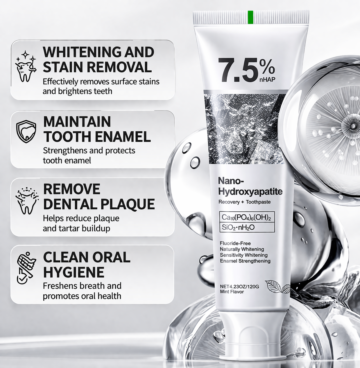PrimeLuxe™ Hydroxyapatite Whitening Toothpaste