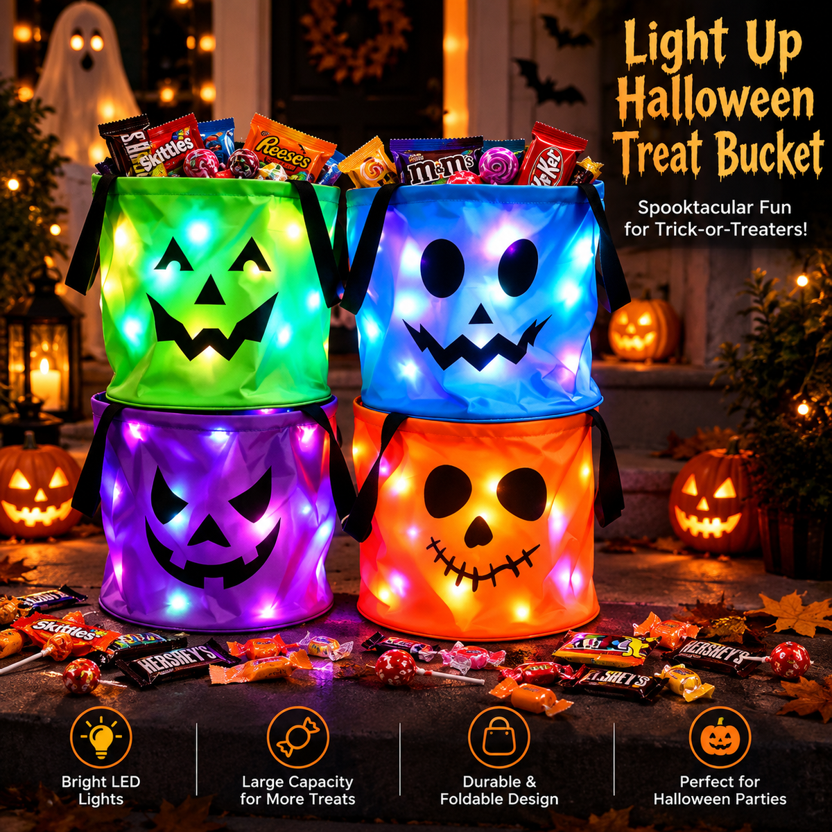 Prime Luxe™ GlowTreat Halloween Bucket