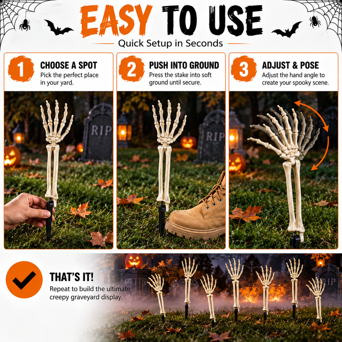 Prime Luxe™ Grave Skeleton Stakes