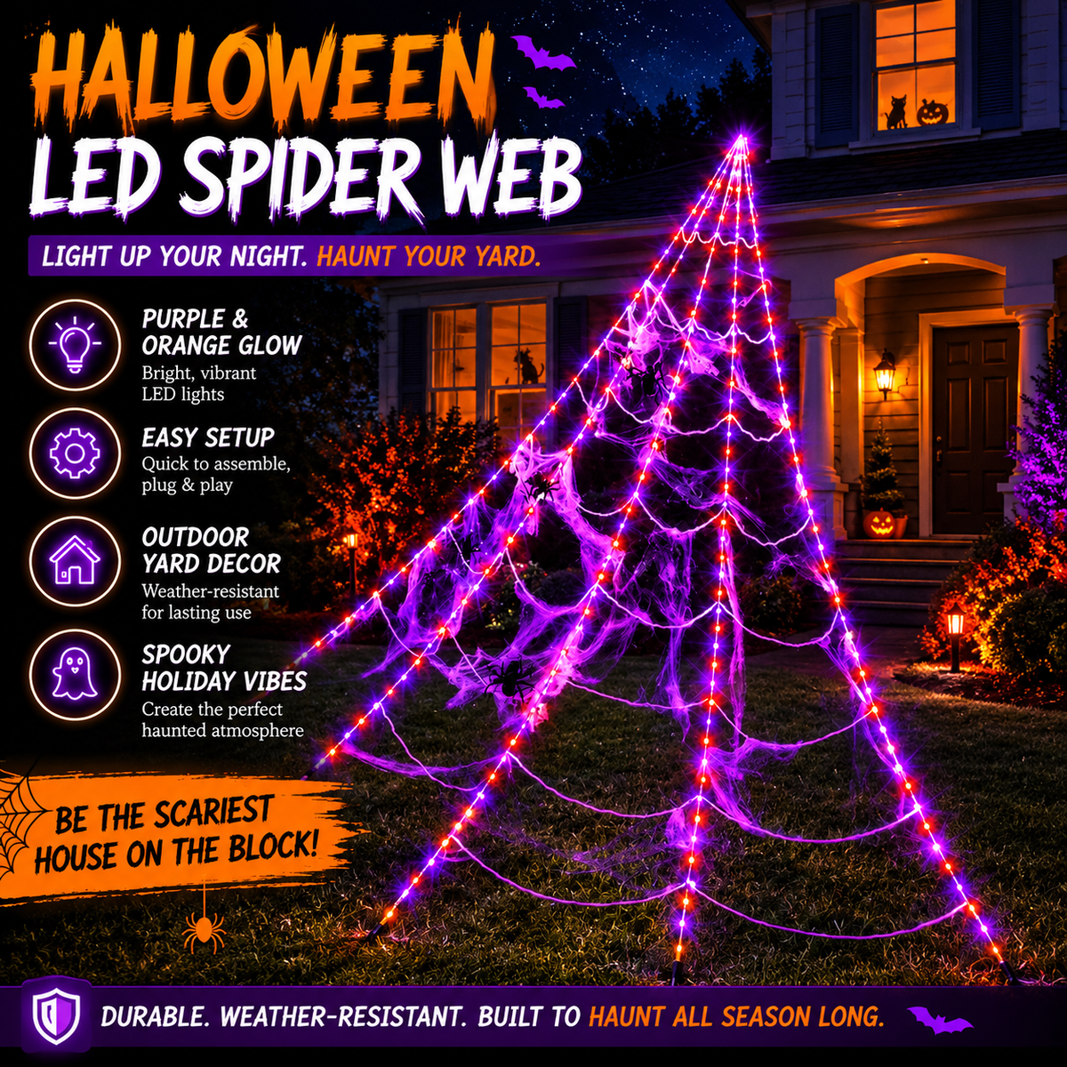 Prime Luxe™ SpiderGlow LED Web