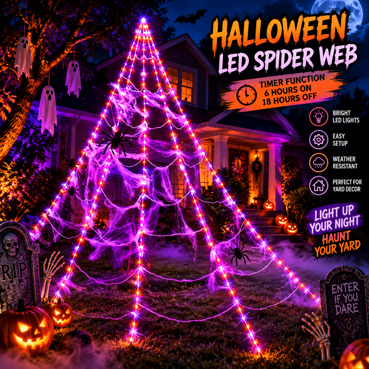 Prime Luxe™ SpiderGlow LED Web