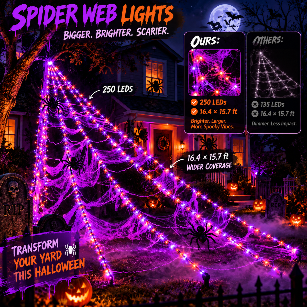 Prime Luxe™ SpiderGlow LED Web