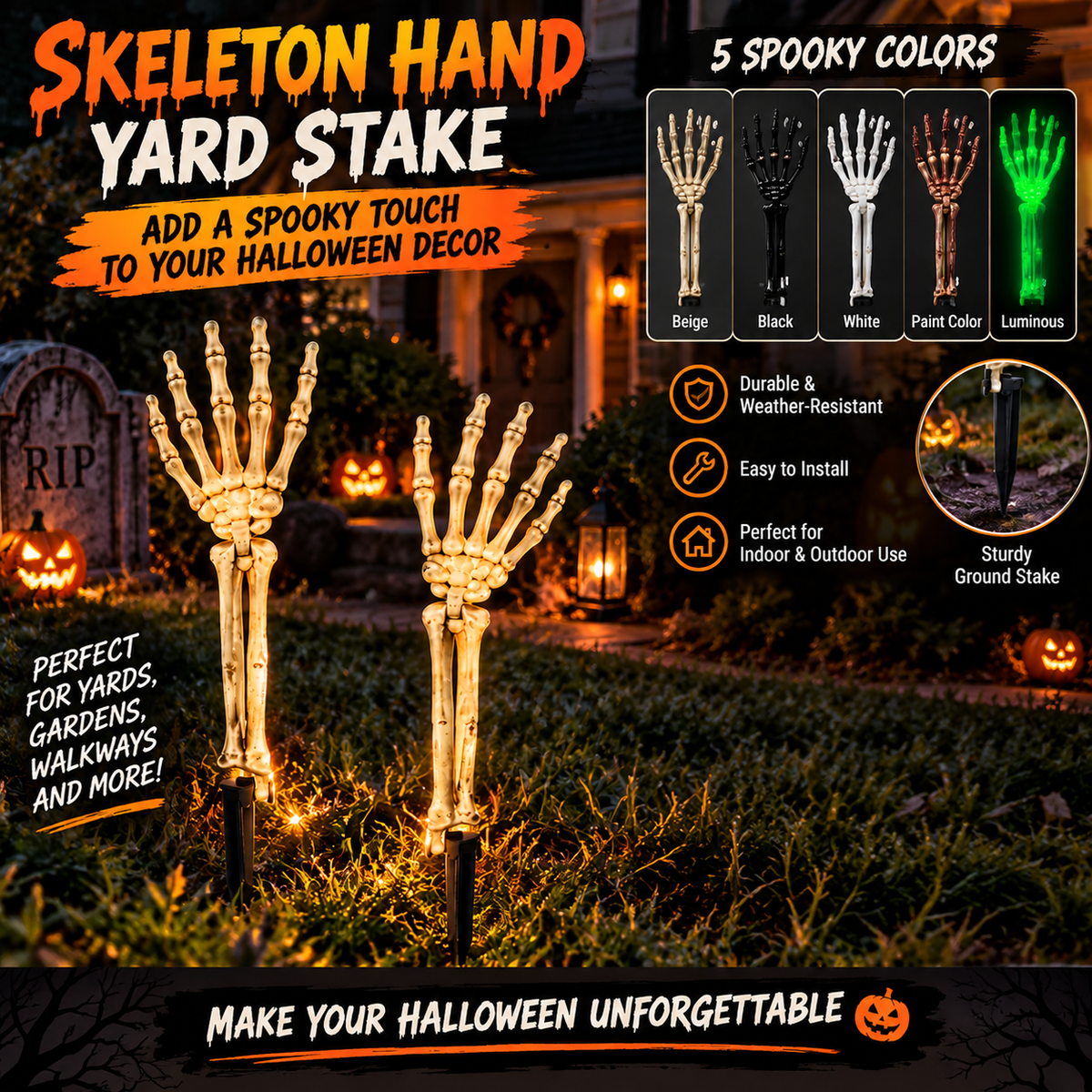 Prime Luxe™ Grave Skeleton Stakes
